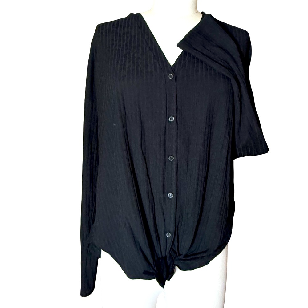 Black v-neck sweater top